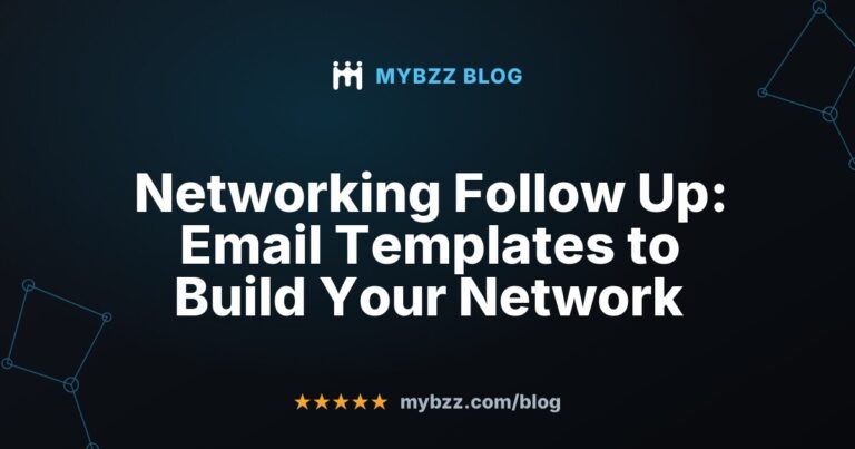 Networking Follow Up: Email Templates to Build Your Network