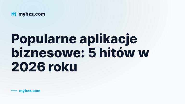 Okładka zestawienia pięciu popularnych aplikacji biznesowych na 2026 rok