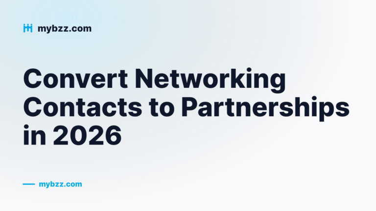 Cover: turning networking contacts into lasting business partnerships