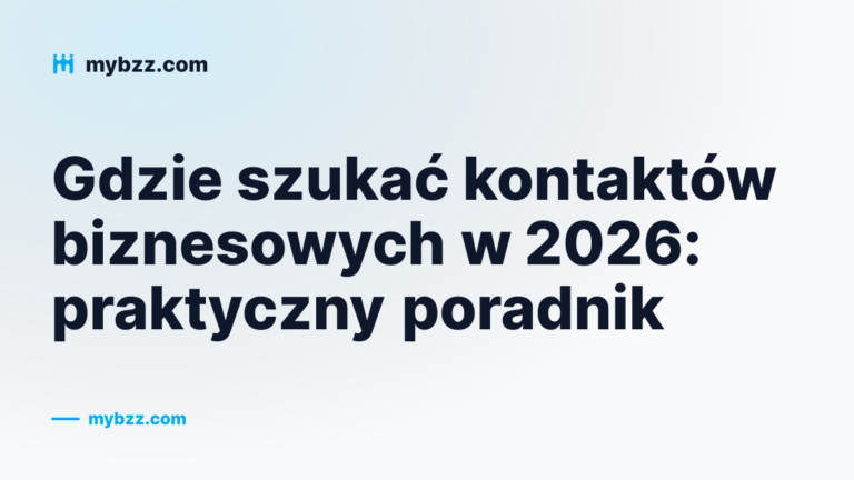 Okładka poradnika: gdzie w 2026 roku szukać wartościowych kontaktów biznesowych