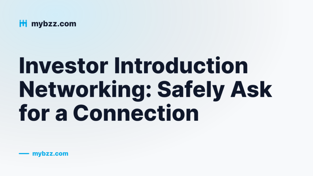 Article cover on asking for an investor introduction the safe, professional way