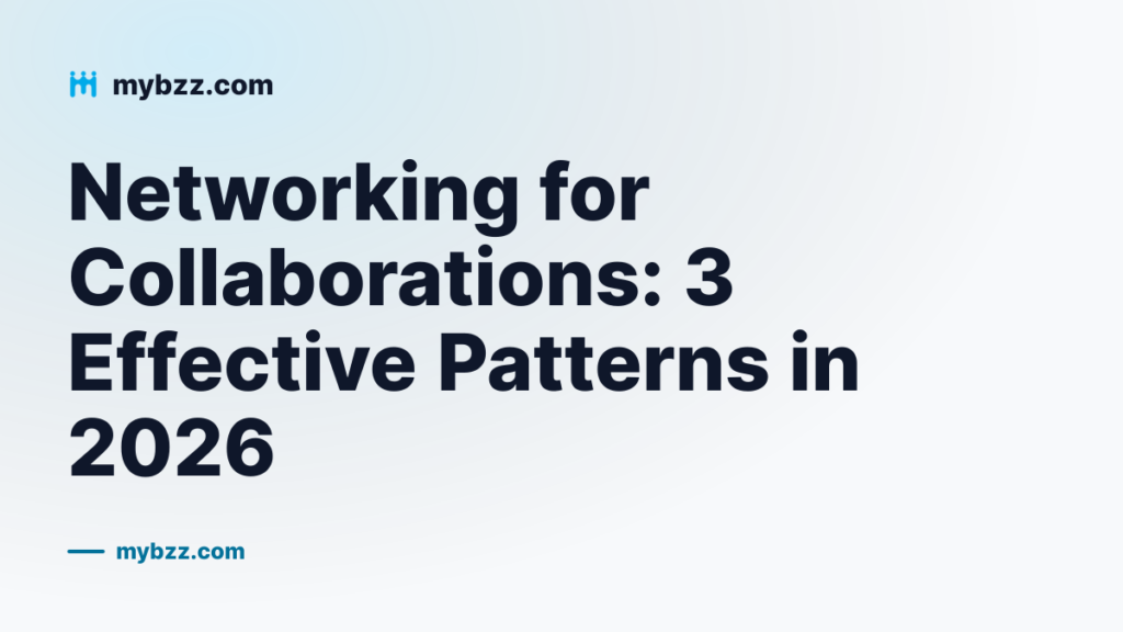 Cover: three collaboration patterns that turn networking into real projects