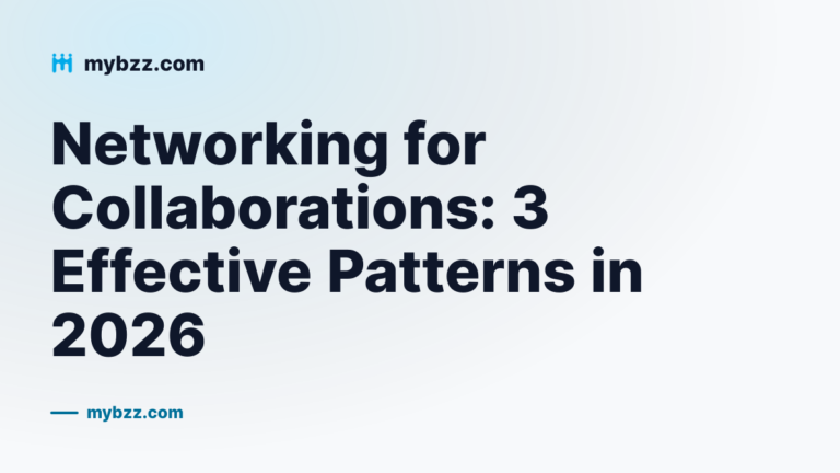 Cover: three collaboration patterns that turn networking into real projects