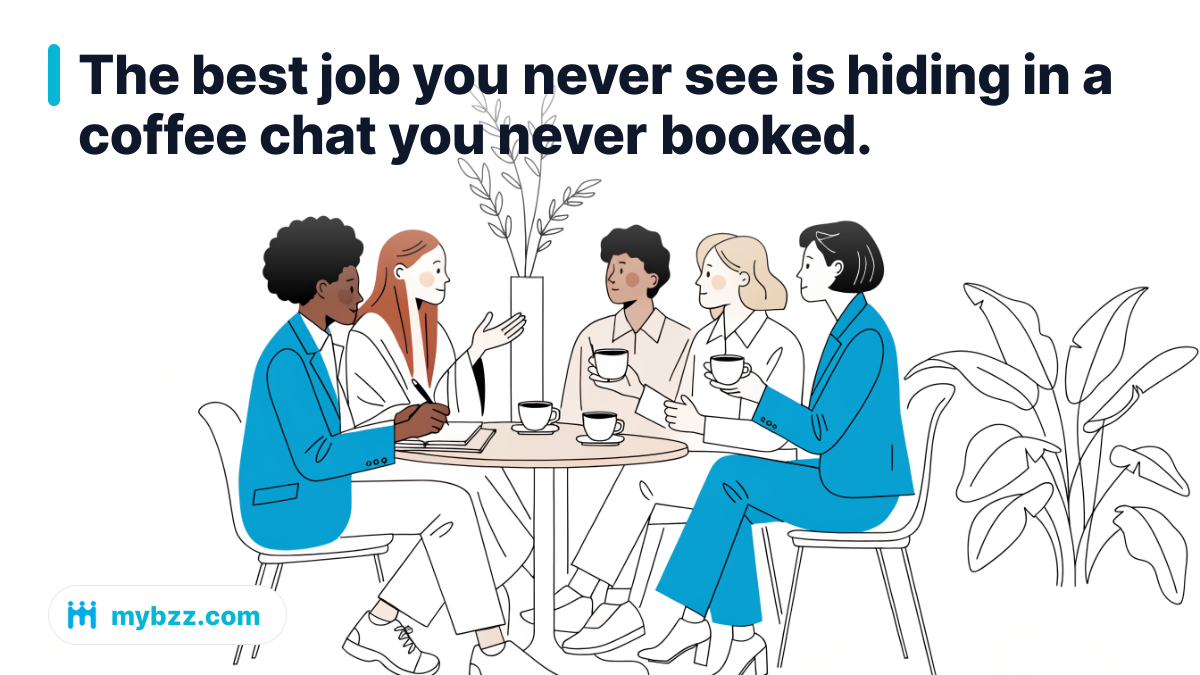 The best job you never see is hiding in a coffee chat you never booked. - free professional networking