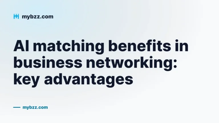 AI matching benefits in business networking: key advantages