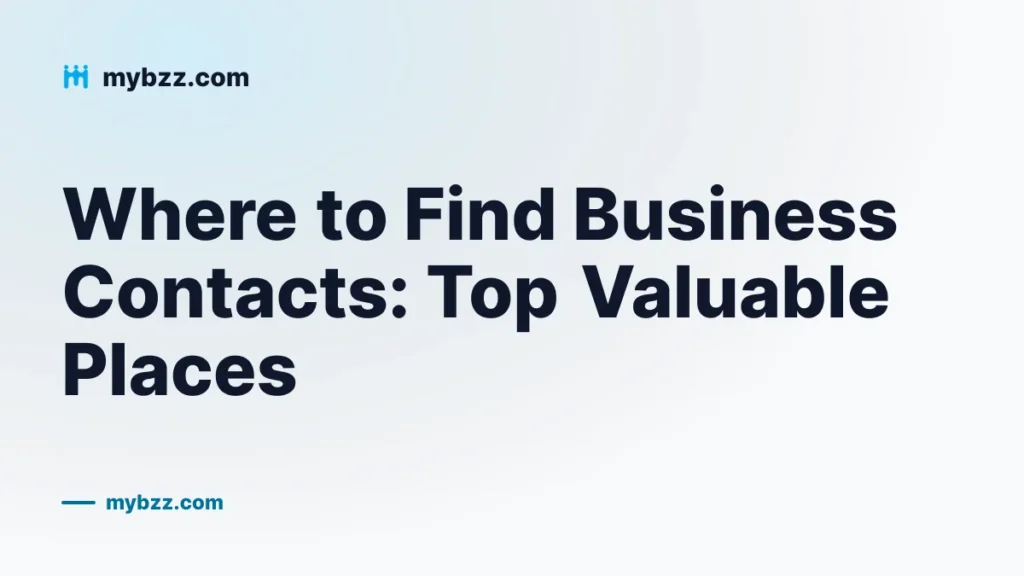 Where to Find Business Contacts: Top Valuable Places