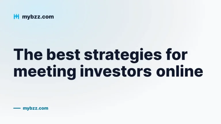 The best strategies for meeting investors online