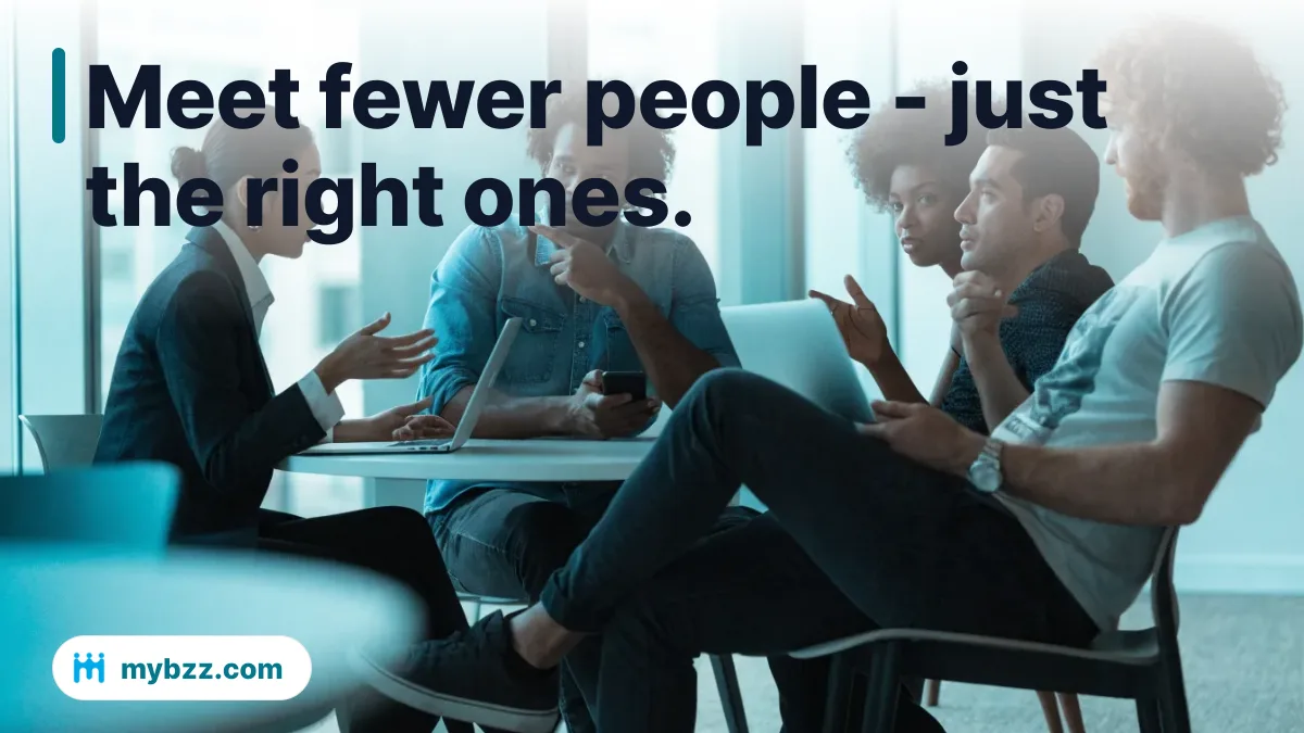Meet fewer people - just the right ones. - business networking app