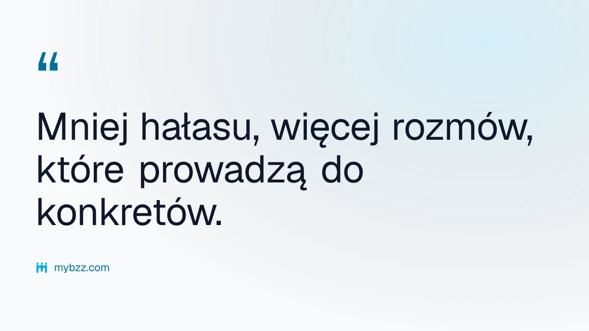 Mniej hałasu, więcej rozmów, które prowadzą do konkretów. - aplikacja do networkingu biznesowego
