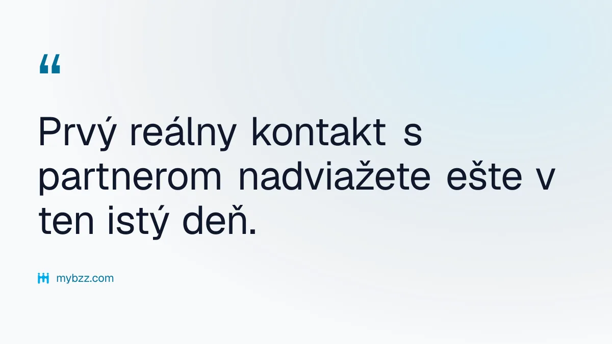 Prvý reálny kontakt s partnerom nadviažete ešte v ten istý deň. - aplikácia pre business networking