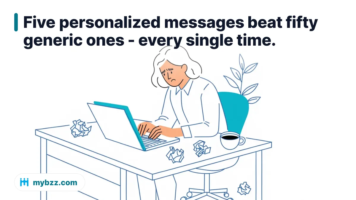 Five personalized messages beat fifty generic ones - every single time. - online networking mistakes to avoid