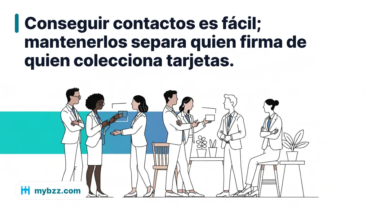 Conseguir contactos es fácil; mantenerlos separa quien firma de quien colecciona tarjetas.