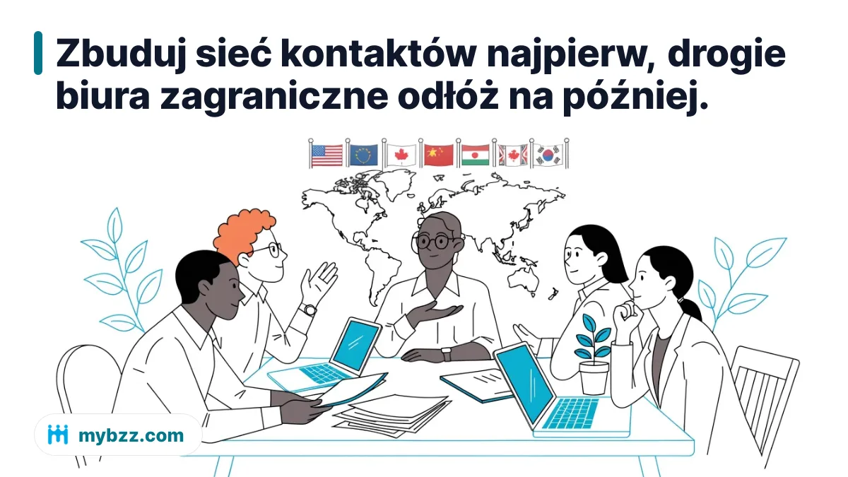 Zbuduj sieć kontaktów najpierw, drogie biura zagraniczne odłóż na później. - networking globalny