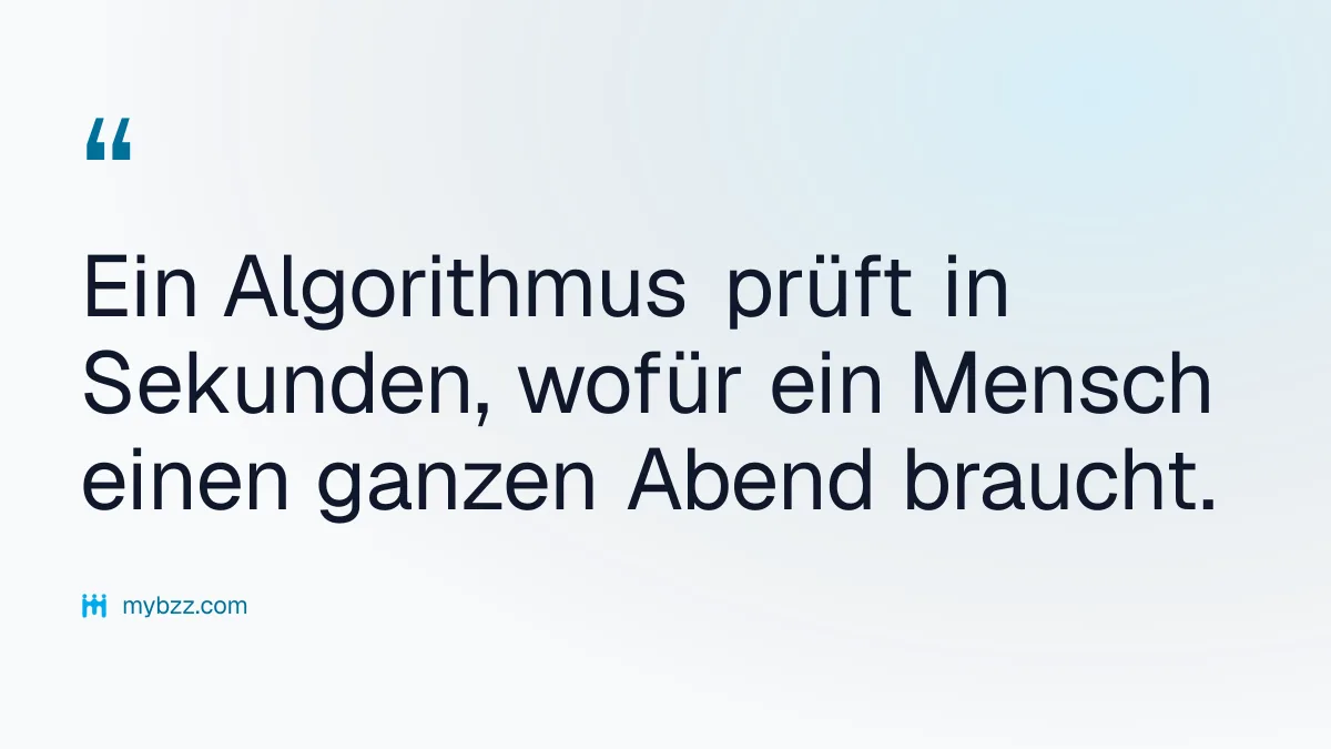 Ein Algorithmus prüft in Sekunden, wofür ein Mensch einen ganzen Abend braucht. - Künstliche Intelligenz im Networking