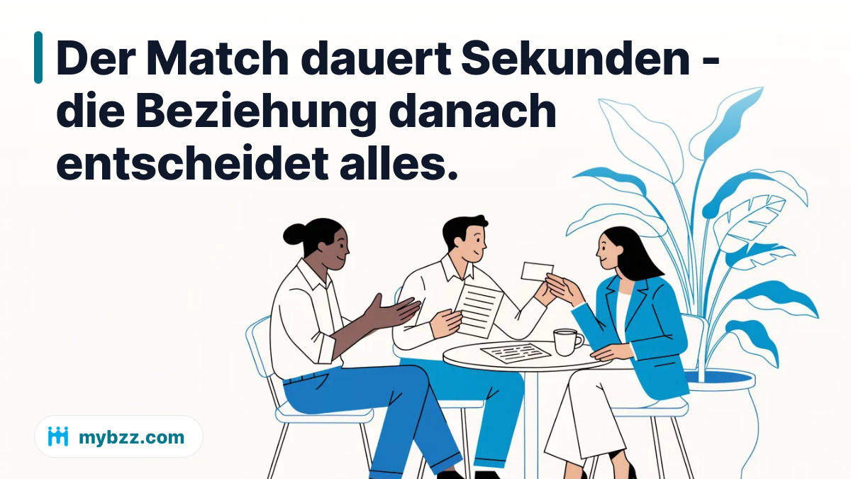 Der Match dauert Sekunden - die Beziehung danach entscheidet alles. - Geschäftsbeziehungen aufbauen