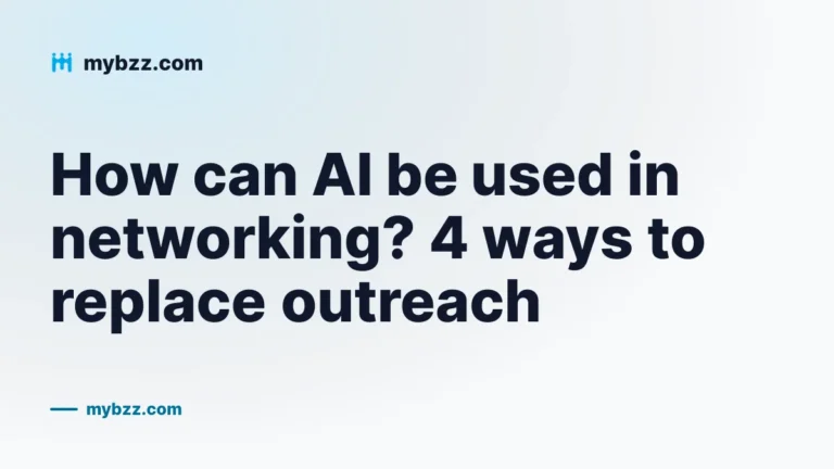 How can AI be used in networking? 4 ways to replace outreach