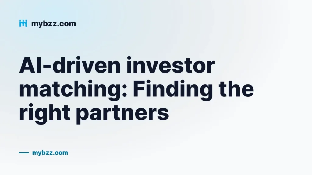 AI-driven investor matching: Finding the right partners