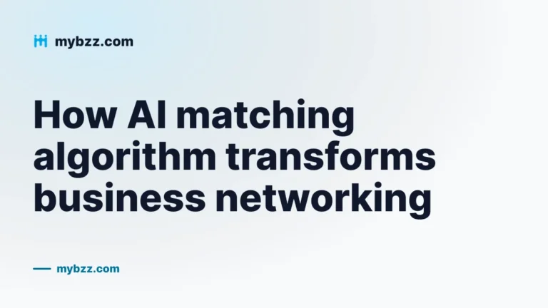 How AI matching algorithm transforms business networking