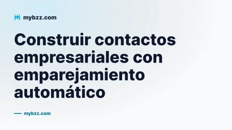 Construir contactos empresariales con emparejamiento automático