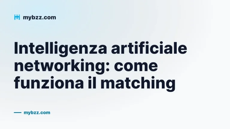 Intelligenza artificiale networking: come funziona il matching
