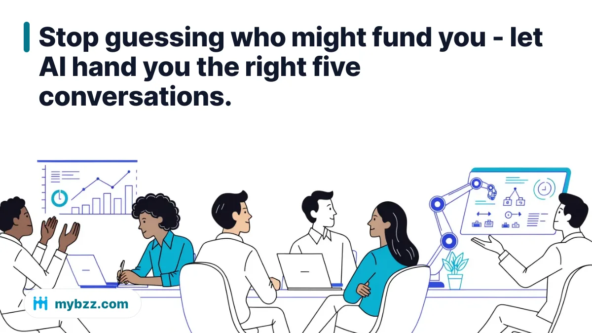 Stop guessing who might fund you - let AI hand you the right five conversations. - AI-driven investor matching
