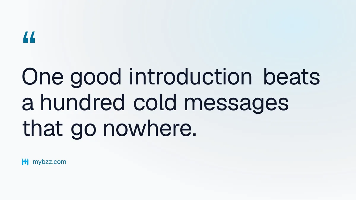 One good introduction beats a hundred cold messages that go nowhere. - AI-based networking platforms