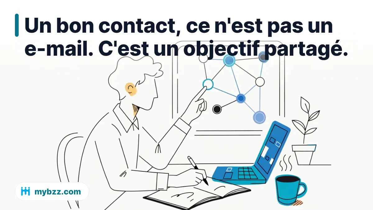 Un bon contact, ce n'est pas un e-mail. C'est un objectif partagé. - comment trouver des contacts professionnels