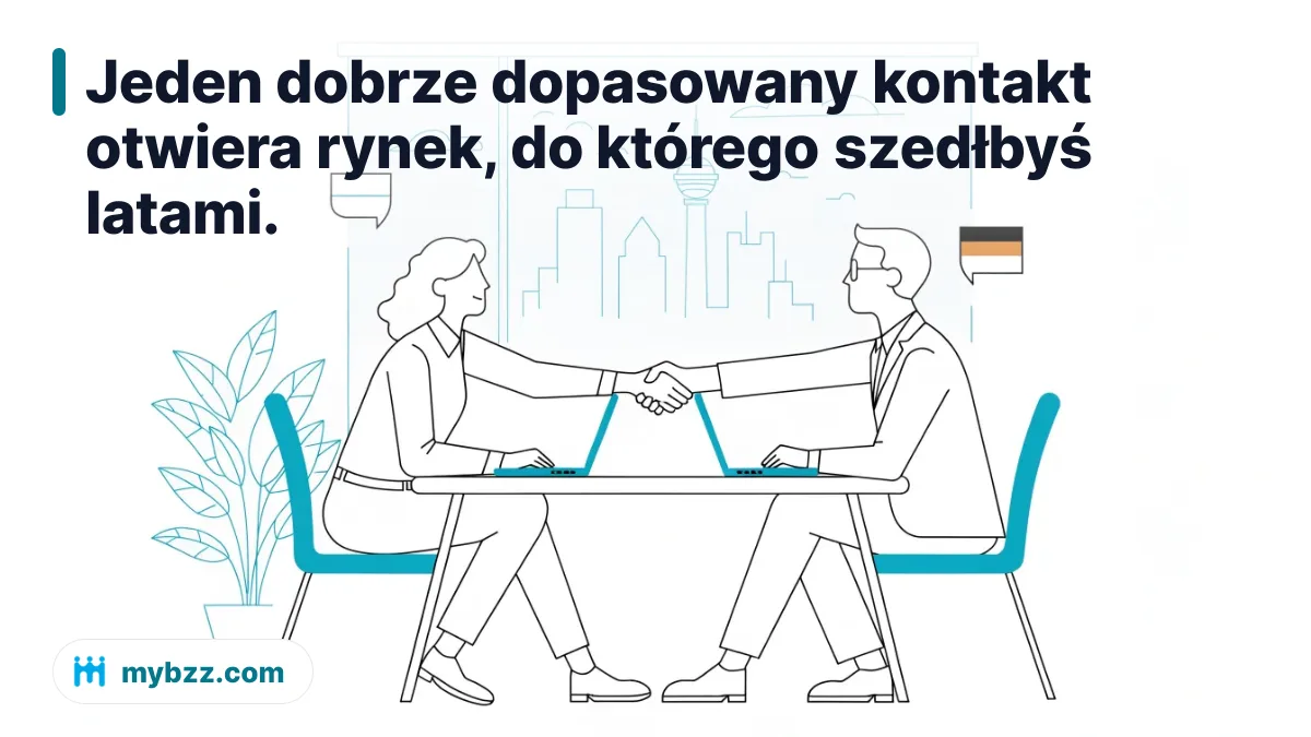 Jeden dobrze dopasowany kontakt otwiera rynek, do którego szedłbyś latami.