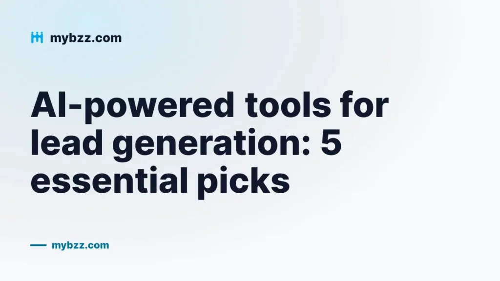 AI-powered tools for lead generation: 5 essential picks