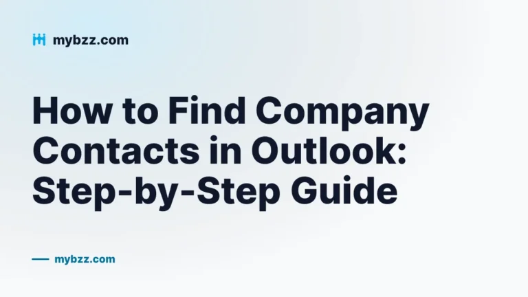 How to Find Company Contacts in Outlook: Step-by-Step Guide