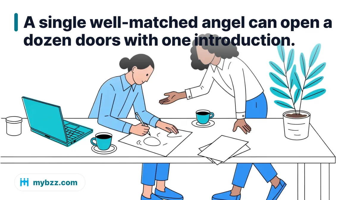 A single well-matched angel can open a dozen doors with one introduction.