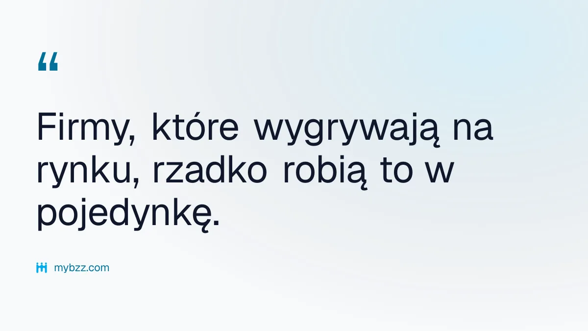 Firmy, które wygrywają na rynku, rzadko robią to w pojedynkę.