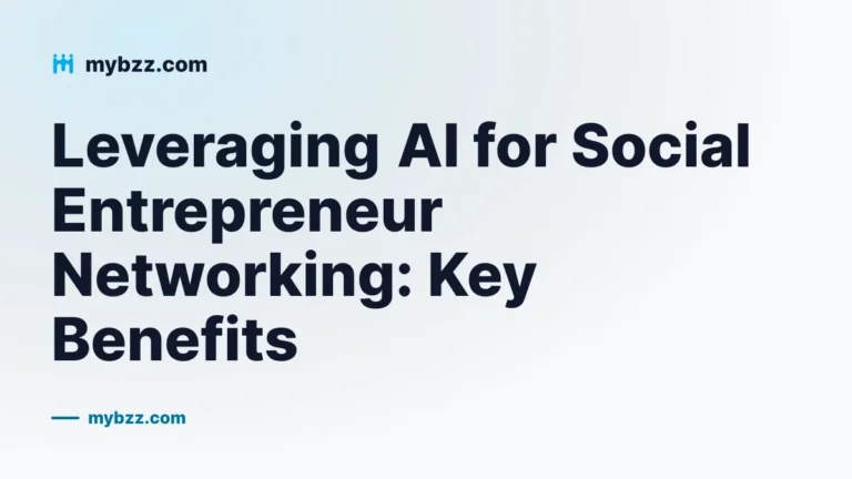 Leveraging AI for Social Entrepreneur Networking: Key Benefits