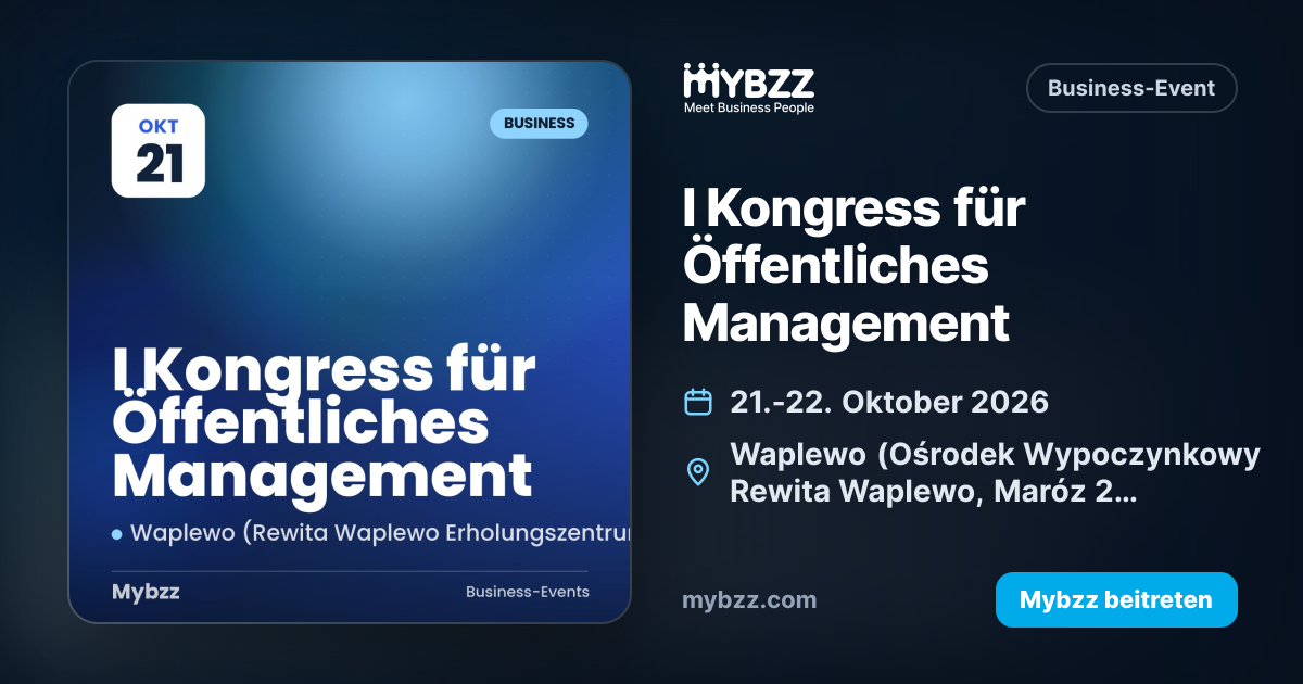 I Kongress für Öffentliches Management - Event auf Mybzz